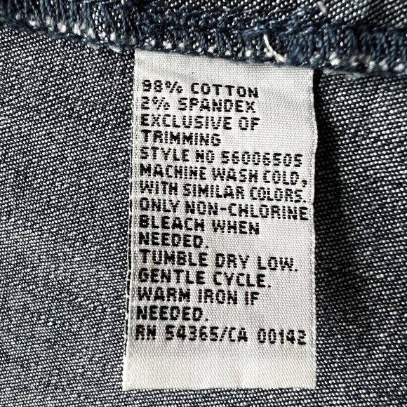 Alia Petites Nautical VEST Size 6P Cotton Spandex Sailboat Red White Blue Denim - Picture 8 of 8